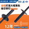 Hishilong Tapa de linterna negra todo aluminio Todo Negro remache ciego aluminio clavo de tracción remache de tracción linterna remache de aluminio