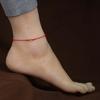 Pulsera/Tobillera de Cuerda Roja Moneda de Oro Cuerda Roja Tejida a Mano DIY para Hombre y Mujer Cuerda de Mano Cuerda de Pie Joyería Simple y Atmosférica