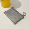 Mini Bolsa de Armazenamento em Rede Bolsa para Cosméticos Batom Porta-Chaves Moedas Cartões Bolsa para Documentos Transparente Pequena Estilo Zíper
