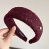 Faixa de Cabeça de Lã com Borda Dourada e Aba Larga para Outono e Inverno para Mulheres, Nova Faixa de Cabeça de Pelúcia de Alta Qualidade 2025, Grampo de Cabelo, Acessório de Cabeça