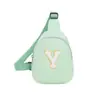 2026 Nova Bolsa de Comércio Exterior Infantil Estilo Coreano Moda Letra Bolsa de Peito para Meninos e Meninas Casual Cor Sólida Bolsa Transversal de Bebê