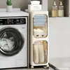 Prateleira de Armazenamento para Banheiro Vaso Sanitário Lado do Vaso Sanitário Organizador de Armazenamento para Fresta Estreita Gabinete Armazenamento para Fresta de Banheiro Gabinete de Armazenamento para Fresta à Prova d'Água