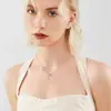 Nuevo Collar de Calabaza Plateada para Mujer Diseño Guofeng Fulu Moda Retro Lujo Ligero Nicho Sentido de Alta Gama Cadena para Clavícula Ins