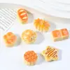 Accesorios para Joyería DIY Dibujos Animados Juguete de Comida Artificial Pan Galleta Pegamento de Crema Llavero Hecho a Mano Pegatina para Funda de Teléfono Móvil