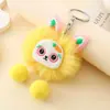 Lindo Conejo de Dibujos Animados Llavero de Peluche Muñeco Bola de Carbón Pequeña Colgante para Coche Bolsa Adorno para Mochila Muñeca Venta al por Mayor