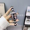 Para Apple Watch Applewatch chapado Costuras cintura pequeña hebilla plegable correa de tres cuentas caja iwatch