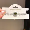 Pulsera Colgante Ovalado Flor de Zirconia Estilo Ins Coreano Pulsera de Lujo Ligero y de Alta Gama Joyería de Mano Moderna y Versátil para Mujeres