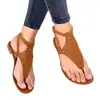 Chanclas de Verano Transfronterizas con Hebilla de Cinturón, Sandalias Planas para Mujer, Talla Grande, Comercio Exterior, Casual, Antideslizantes, Zapatos Versátiles de Playa para Mujer