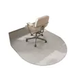 Tapete de cadeira giratória de sisal arqueado, estilo vintage, antiderrapante, resistente ao desgaste, protetor de piso para cadeira de escritório, tapete para chão de quarto