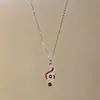 Corrente para Clavícula Multi-Color com Strass de Nota Musical Europeia e Americana para Mulheres, Corrente de Pescoço Simples Versátil de Alto Padrão Vintage, Corrente para Clavícula Mais Vendida Transfronteiriça