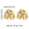 E14003 Lujo Ligero Diseño de Nicho Pendientes de Fresia Flores Pequeñas Frescas Estilo de Metal Simple Pendientes Elegantes Femeninos