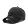 Personalizado Logo Solid Color Washed Baseball Cap Color Light Plate Estilo Coreano Simple Dome Cap Sports Sun Hat