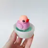 Nuevo producto transfronterizo: Llavero de pato clicker impreso en 3D, lindo pato de dibujos animados, colgante de presión y clic para aliviar el estrés