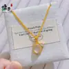 Artículo Popular de la Tienda de Oro: Collar Colgante de Cobre Chapado en Oro Vintage de Lujo con Jade Blanco para Mujer, Joyería de Cadena para Clavícula