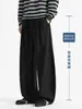 Calças de Linho Tencel Calças Masculinas Calças Jogger Curvas Outono Calças Retas de Liocel Calças Casuais Masculinas de Primavera e Outono