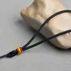 Lanyard simples de corda lisa com pingente joia Pingente vivo de jade corda de carga alta corda de nó plano trançada à mão fivela