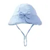 Gorro de Bebé Primavera y Otoño Delgado para Bebé Niña Recién Nacida Sombrero de Pescador Lindo de Princesa Sombrero de Cubeta Ajustable