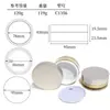 Caja de Crema para Rostro de Gran Capacidad 120g Tirada a Mano Tapa Plateada Forro Dorado Botella de Boca Ancha Botella para Mascarilla Botella de Crema Facial OEM Personalizada