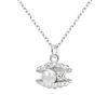 Collar de Concha de Perla Plata de Ley 999 Moderno Lujo Ligero Nicho Temperamento Cadena para Clavícula Dropshipping En Stock Envío Rápido