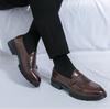 Zapatos de Vestir de Negocios para Hombre de las Cuatro Estaciones 2024 con Doble Hebilla Zapatos Mengke Transpirables Slip-on Zapatos de Boda para Novio