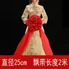 Bola de flores de corte de cinta, ceremonia de inauguración, bola de flores roja grande premiada, flor de tela de seda roja grande, entrega de coche, flor roja grande, bola de flores de boda
