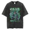 Aliexpress Transfronteiriço Masculino Harajuku Vintage Camiseta Anime Japonês Gráfi
