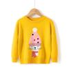Suéter de bebé de estilo coreano para otoño e invierno, nuevo suéter de dibujos animados para niñas, suéter de fondo para niños de estilo occidental, ropa para niños.