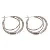 Pendientes de aro de metal de tres capas, moda simple y única de estilo europeo y americano para mujer, elegantes y de lujo ligero con un diseño distintivo, venta al por mayor