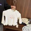 Camiseta de Manga Larga para Niñas de Primavera y Otoño, Moda para Bebés, Niños Individuales de Marca a la Moda, Estilo Coreano, Dulce Caricatura, Camiseta Básica Fresca