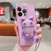 Adecuado para Funda de Teléfono Móvil Iphone15 6D Galvanizado Tpu Apple 14 Conejo de Año Nuevo Soporte Anticaída 13 Cubierta Protectora 12