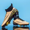 Zapatos de Fútbol para la Copa del Mundo 2025 Transfronterizos Hombres y Mujeres de Caña Alta Tacos Césped Artificial TF Clavos Rotas Zapatos de Entrenamiento para Estudiantes