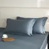 Fronha de algodão puro de fibra longa, 100% algodão, grau A materno e infantil, cor sólida, toque natural, borda larga, luxo leve, fronha de algodão para uma pessoa