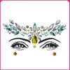 Adesivos de Diamante para o Rosto de Halloween Transfronteiriço, Adesivos de Diamante para a Testa, Adesivos de Diamante para Performance de Dança no Estilo Celebridade para o Centro da Testa, Atacado