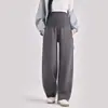 Calça banana de maternidade para outono e inverno, cintura alta, que apoia a barriga, calça de moletom larga e solta, afina a silhueta com um bom caimento, não restritiva, calça longa casual para gravidez