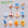 Serie Costera Adornos Estilo Mediterráneo Tabla de Surf Conchas Marinas Ave Marina Delfín Estrella de Mar Velero Cubo de Playa Sol