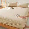 Faldón de Cama Acolchado de Algodón Crudo sin Teñir Fibra de Soya Clase A Protector de Colchón Cubre Cama Sábana Dormitorio Estudiantil