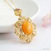 Colgante de Ámbar Natural Guan Yu Collar de Ámbar Panal Mar Báltico Joyería Transmisión en Vivo Venta al por Mayor Dropshipping S4110502L