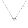 Collar de perlas con lazo y diseño de nicho para mujer, elegante, de alta gama, con personalidad, a la moda, combina con todo, cadena para clavícula.