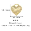 Cor Dourada 14K Cobre Conservador de Cor Pingente Liso Coração Estrela Acessórios para Colar DIY Nicho Simples Joias Artesanais Materiais