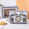 Novo conjunto de xícara e pires de porcelana reforçada estilo europeu para café, presente criativo, 6 xícaras 6 pires, conjunto de chá da tarde transfronteiriço