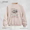 Moletom com capuz casual tendência masculino, gola redonda, estampa de letras estilo americano, caimento solto, para primavera/outono