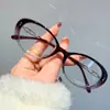 Gafas de lectura lisas de moda con incrustaciones de diamantes, con un aspecto de alta gama, montura ovalada, lentes de cristal de alta definición, Gafas de lectura Cat-Eye E