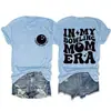 Era de mamá de bolos diversión de bolos cuello redondo casual para mujer capa base camiseta Amazon transfronteriza holgada manga corta