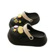 Zuecos de Exterior Eva para Mujer con Suela Gruesa Integrada, Transpirables, Cómodos, Ligeros, Versátiles, Chanclas de Moda con Estrella y Manzana