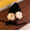 Orejeras de Peluche de Terciopelo de Cordero con Bloques de Color Estilo Coreano para Mujer en Invierno, Calientes y a Prueba de Frío Protección para los Oídos para Ciclismo, Bolsas para los Oídos con Cordones, Orejeras de Moda