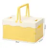 Cesta de Armazenamento de Lanches Plástica Dobrável para Exterior, Cesta de Frutas, Cesta Pendurada Portátil para Compras de Supermercado, Cesta de Piquenique de Luxo Leve