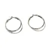 Pendientes Grandes de Círculo Doble Capa Estilo Minimalista para Mujer, Adecuados para Verano, Pendientes de Aro Simples, Sensación de Alta Gama, Pendientes de Aro Pequeños que Adelgazan el Rostro