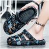 Zapatos con Agujeros para Hombre Moda de Verano Atuendo Exterior Sandalias Deportivas con Mierda y Mierda para Viajes de Ocio Chanclas Baotou para Pareja