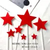 Cartão de decoração de bolo cor cintilante tamanho estrelas bolo de aniversário cartão em forma de coração decoração de mesa de sobremesas plug-in