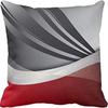 Funda de Almohada Personalizada a Rayas para Sofá, Abstracta Geométrica Simple Roja y Negra, Best-Seller Transfronterizo de Amazon, Extraíble y Lavable